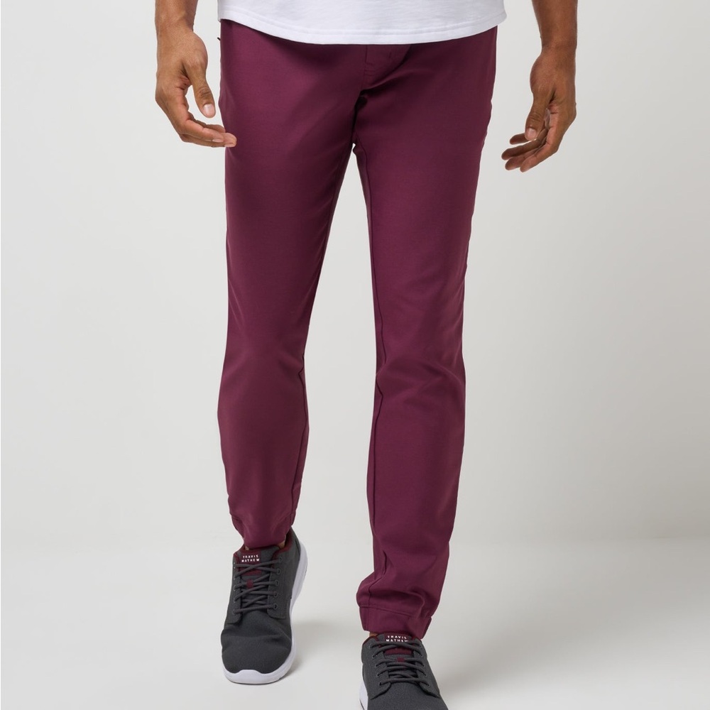 Travis Mathew Men's Burgundy Jogger Pants